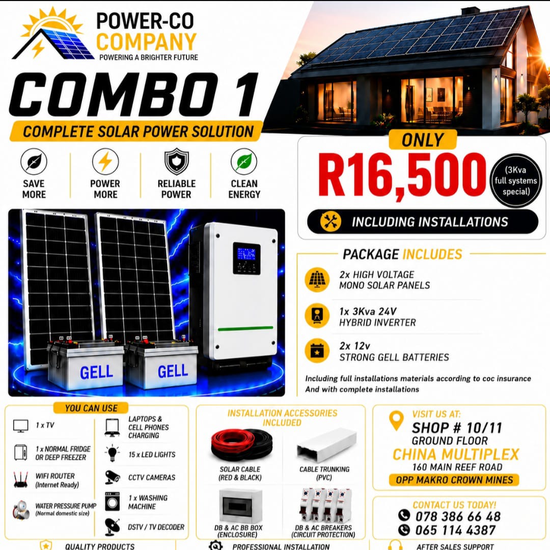 Combo 1- 3kva Solar Power solution